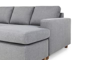 Crazy 5-sits Vänstervänd U-formad X-Large Soffa med Divan och Schäslong i Tyg - Grå - Möbler - Soffa - U-soffa