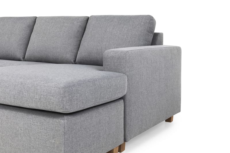 Crazy 5-sits Vänstervänd U-formad X-Large Soffa med Divan och Schäslong i Tyg - Grå - Möbler - Soffa - U-soffa