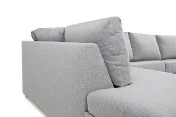 Crazy 5-sits Vänstervänd U-formad X-Large Soffa med Divan och Schäslong i Tyg - Grå - Möbler - Soffa - U-soffa