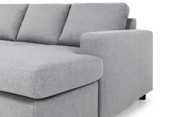 Crazy 5-sits Vänstervänd U-formad X-Large Soffa med Divan och Schäslong i Tyg - Grå - Möbler - Soffa - U-soffa