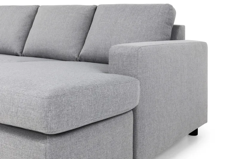 Crazy 5-sits Vänstervänd U-formad X-Large Soffa med Divan och Schäslong i Tyg - Grå - Möbler - Soffa - U-soffa