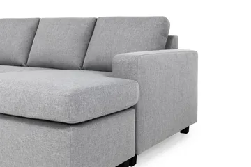 Crazy 5-sits Vänstervänd U-formad X-Large Soffa med Divan och Schäslong i Tyg - Grå - Möbler - Soffa - U-soffa