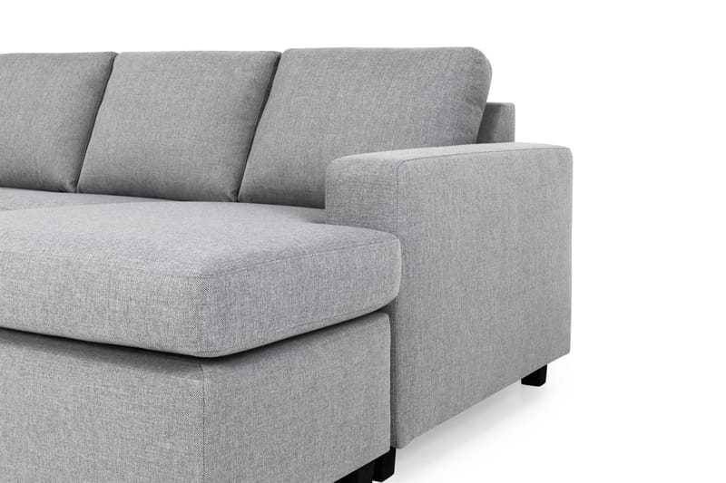 Crazy 5-sits Vänstervänd U-formad X-Large Soffa med Divan och Schäslong i Tyg - Grå - Möbler - Soffa - U-soffa