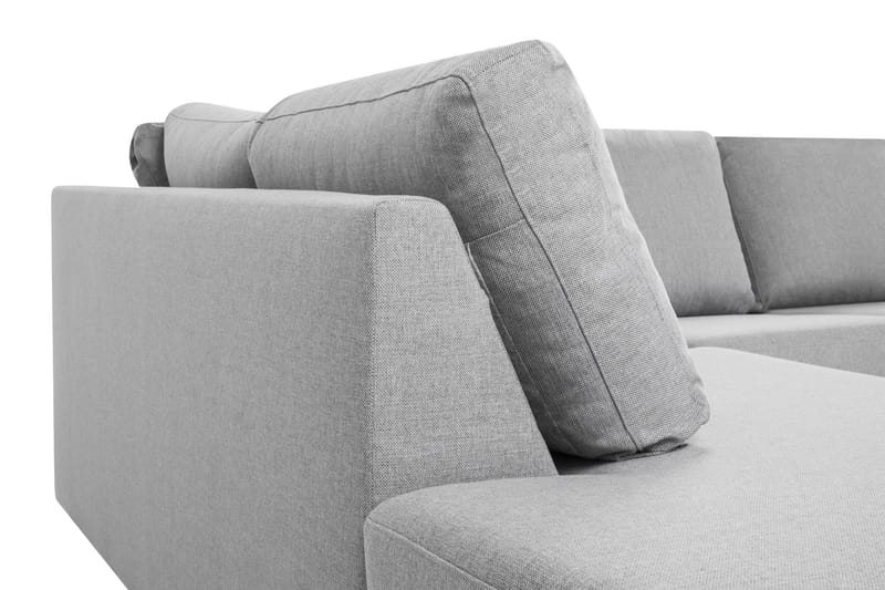 Crazy 5-sits Vänstervänd U-formad X-Large Soffa med Divan och Schäslong i Tyg - Grå - Möbler - Soffa - U-soffa
