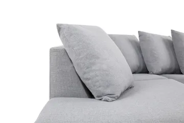 Crazy 5-sits Vänstervänd U-formad X-Large Soffa med Divan och Schäslong i Tyg inkl Kuvertkuddar - Grå - Möbler - Soffa - U-soffa