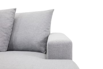 Crazy 5-sits Vänstervänd U-formad X-Large Soffa med Divan och Schäslong i Tyg inkl Kuvertkuddar - Grå - Möbler - Soffa - U-soffa