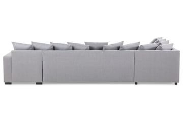 Crazy 5-sits Vänstervänd U-formad X-Large Soffa med Divan och Schäslong i Tyg inkl Kuvertkuddar - Grå - Möbler - Soffa - U-soffa
