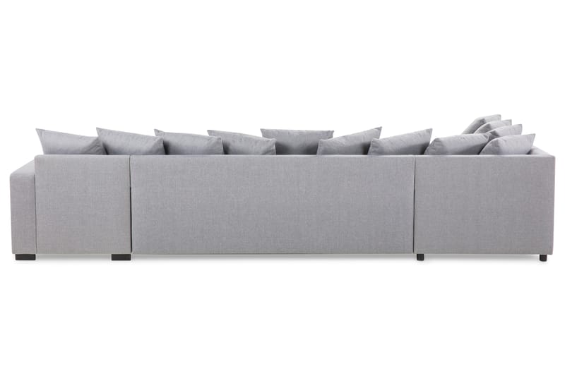 Crazy 5-sits Vänstervänd U-formad X-Large Soffa med Divan och Schäslong i Tyg inkl Kuvertkuddar - Grå - Möbler - Soffa - U-soffa