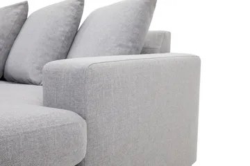 Crazy 5-sits Vänstervänd U-formad X-Large Soffa med Divan och Schäslong i Tyg inkl Kuvertkuddar - Grå - Möbler - Soffa - U-soffa