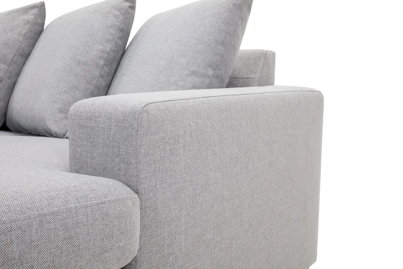 Crazy 5-sits Vänstervänd U-formad X-Large Soffa med Divan och Schäslong i Tyg inkl Kuvertkuddar - Grå - Möbler - Soffa - U-soffa