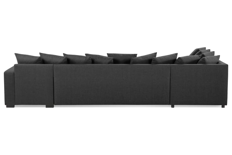 Crazy 5-sits Vänstervänd U-formad X-Large Soffa med Divan och Schäslong i Tyg inkl Kuvertkuddar - Mörkgrå - Möbler - Soffa - U-soffa