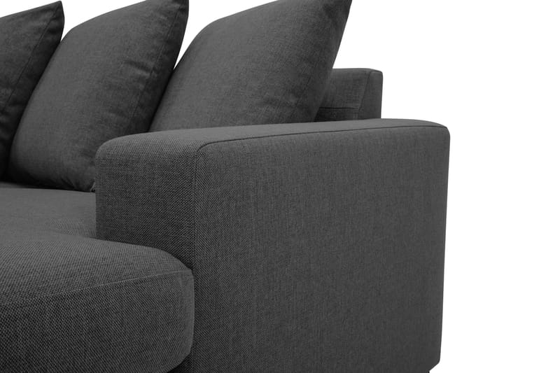 Crazy 5-sits Vänstervänd U-formad X-Large Soffa med Divan och Schäslong i Tyg inkl Kuvertkuddar - Mörkgrå - Möbler - Soffa - U-soffa