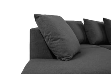 Crazy 5-sits Vänstervänd U-formad X-Large Soffa med Divan och Schäslong i Tyg inkl Kuvertkuddar - Mörkgrå - Möbler - Soffa - U-soffa