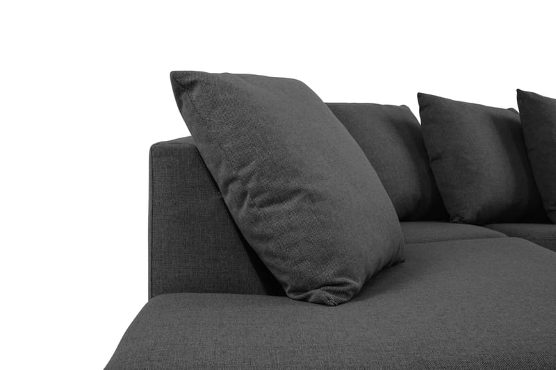 Crazy 5-sits Vänstervänd U-formad X-Large Soffa med Divan och Schäslong i Tyg inkl Kuvertkuddar - Mörkgrå - Möbler - Soffa - U-soffa