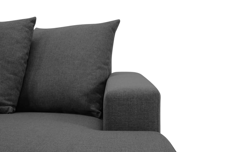 Crazy 5-sits Vänstervänd U-formad X-Large Soffa med Divan och Schäslong i Tyg inkl Kuvertkuddar - Mörkgrå - Möbler - Soffa - U-soffa