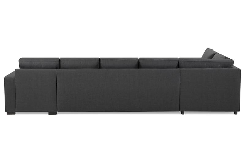 Crazy 5-sits Vänstervänd U-formad X-Large Soffa med Divan och Schäslong i Tyg - Mörkgrå - Möbler - Soffa - U-soffa