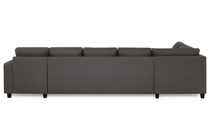 Crazy 5-sits Vänstervänd U-formad X-Large Soffa med Divan och Schäslong i Tyg - Mörkgrå - Möbler - Soffa - U-soffa