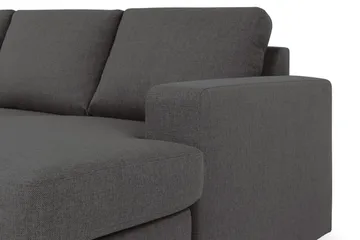 Crazy 5-sits Vänstervänd U-formad X-Large Soffa med Divan och Schäslong i Tyg - Mörkgrå - Möbler - Soffa - U-soffa