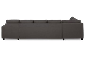 Crazy 5-sits Vänstervänd U-formad X-Large Soffa med Divan och Schäslong i Tyg - Mörkgrå - Möbler - Soffa - U-soffa