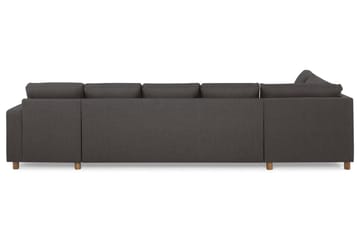 Crazy 5-sits Vänstervänd U-formad X-Large Soffa med Divan och Schäslong i Tyg - Mörkgrå - Möbler - Soffa - U-soffa