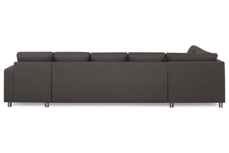 Crazy 5-sits Vänstervänd U-formad X-Large Soffa med Divan och Schäslong i Tyg - Mörkgrå - Möbler - Soffa - U-soffa