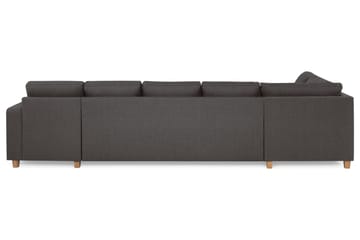 Crazy 5-sits Vänstervänd U-formad X-Large Soffa med Divan och Schäslong i Tyg - Mörkgrå - Möbler - Soffa - U-soffa