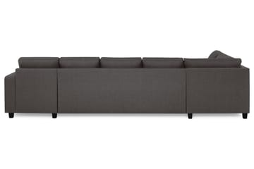 Crazy 5-sits Vänstervänd U-formad X-Large Soffa med Divan och Schäslong i Tyg - Mörkgrå - Möbler - Soffa - U-soffa