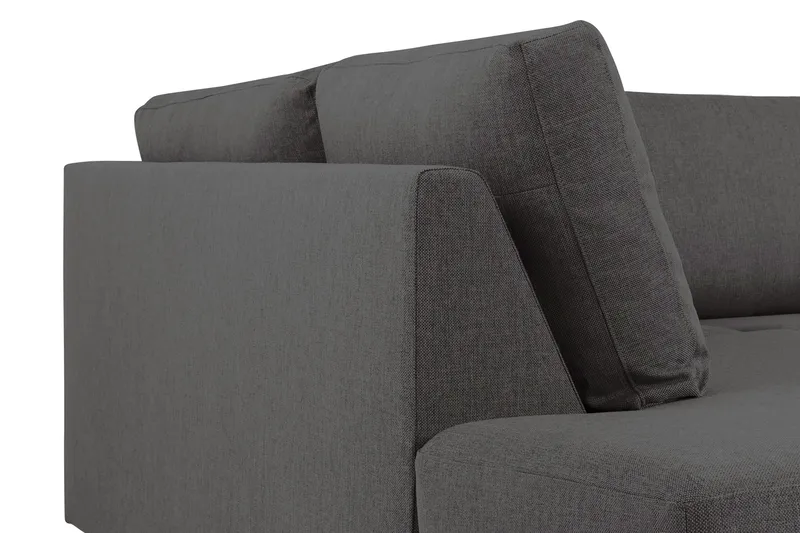 Crazy 5-sits Vänstervänd U-formad X-Large Soffa med Divan och Schäslong i Tyg - Mörkgrå - Möbler - Soffa - U-soffa
