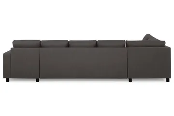 Crazy 5-sits Vänstervänd U-formad X-Large Soffa med Divan och Schäslong i Tyg - Mörkgrå - Möbler - Soffa - U-soffa