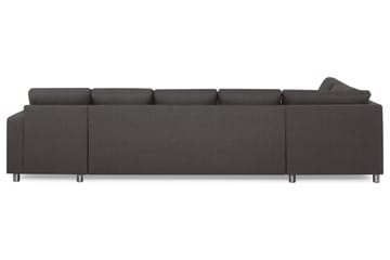 Crazy 5-sits Vänstervänd U-formad X-Large Soffa med Divan och Schäslong i Tyg - Mörkgrå - Möbler - Soffa - U-soffa