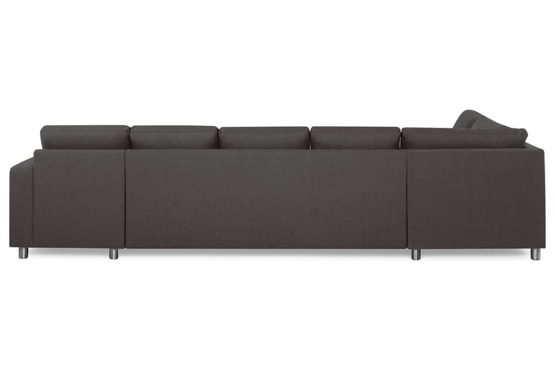 Crazy 5-sits Vänstervänd U-formad X-Large Soffa med Divan och Schäslong i Tyg - Mörkgrå - Möbler - Soffa - U-soffa