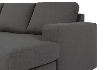 Crazy 5-sits Vänstervänd U-formad X-Large Soffa med Divan och Schäslong i Tyg - Mörkgrå - Möbler - Soffa - U-soffa