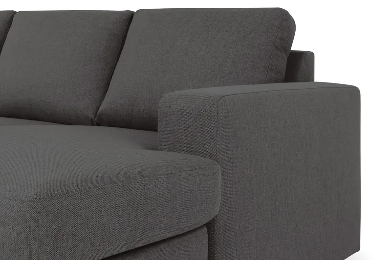 Crazy 5-sits Vänstervänd U-formad X-Large Soffa med Divan och Schäslong i Tyg - Mörkgrå - Möbler - Soffa - U-soffa