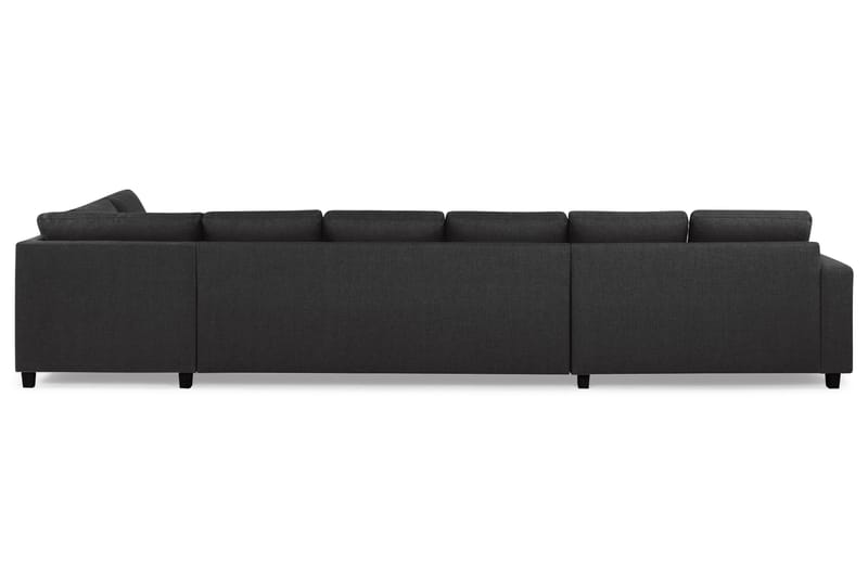 Crazy 6-sits Högervänd U-formad XX-Large Soffa med Divan och Schäslong i Tyg - Antracit - Möbler - Soffa - U-soffa