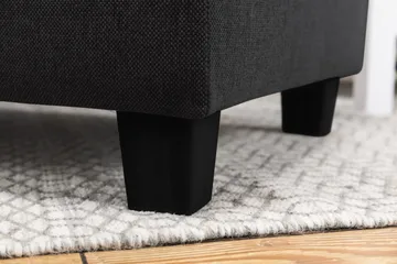 Crazy 6-sits Högervänd U-formad XX-Large Soffa med Divan och Schäslong i Tyg - Antracit - Möbler - Soffa - U-soffa