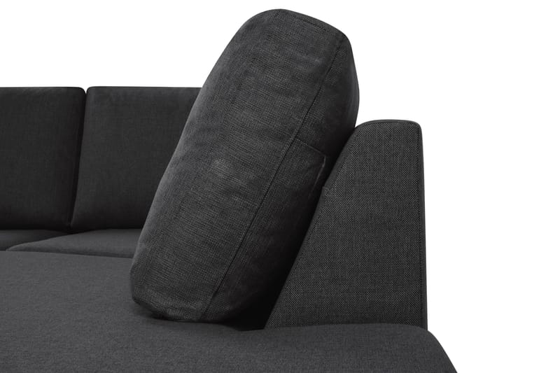 Crazy 6-sits Högervänd U-formad XX-Large Soffa med Divan och Schäslong i Tyg - Antracit - Möbler - Soffa - U-soffa