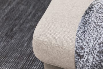 Crazy 6-sits Högervänd U-formad XX-Large Soffa med Divan och Schäslong i Tyg - Beige - Möbler - Soffa - U-soffa