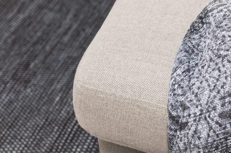 Crazy 6-sits Högervänd U-formad XX-Large Soffa med Divan och Schäslong i Tyg - Beige - Möbler - Soffa - U-soffa