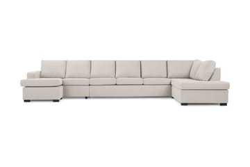 Crazy 6-sits Högervänd U-formad XX-Large Soffa med Divan och Schäslong i Tyg - Beige - Möbler - Soffa - U-soffa