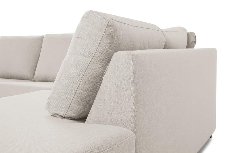 Crazy 6-sits Högervänd U-formad XX-Large Soffa med Divan och Schäslong i Tyg - Beige - Möbler - Soffa - U-soffa
