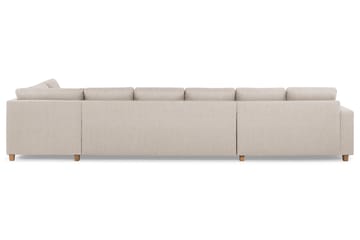 Crazy 6-sits Högervänd U-formad XX-Large Soffa med Divan och Schäslong i Tyg - Beige - Möbler - Soffa - U-soffa