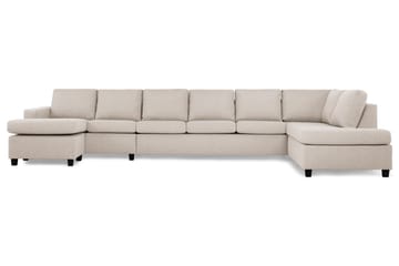 Crazy 6-sits Högervänd U-formad XX-Large Soffa med Divan och Schäslong i Tyg - Beige - Möbler - Soffa - U-soffa