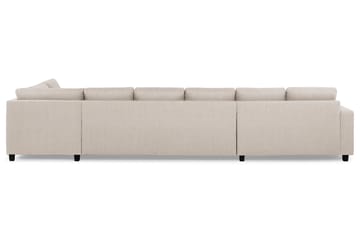 Crazy 6-sits Högervänd U-formad XX-Large Soffa med Divan och Schäslong i Tyg - Beige - Möbler - Soffa - U-soffa