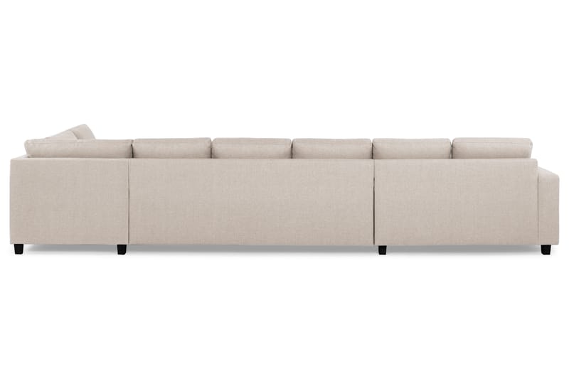 Crazy 6-sits Högervänd U-formad XX-Large Soffa med Divan och Schäslong i Tyg - Beige - Möbler - Soffa - U-soffa