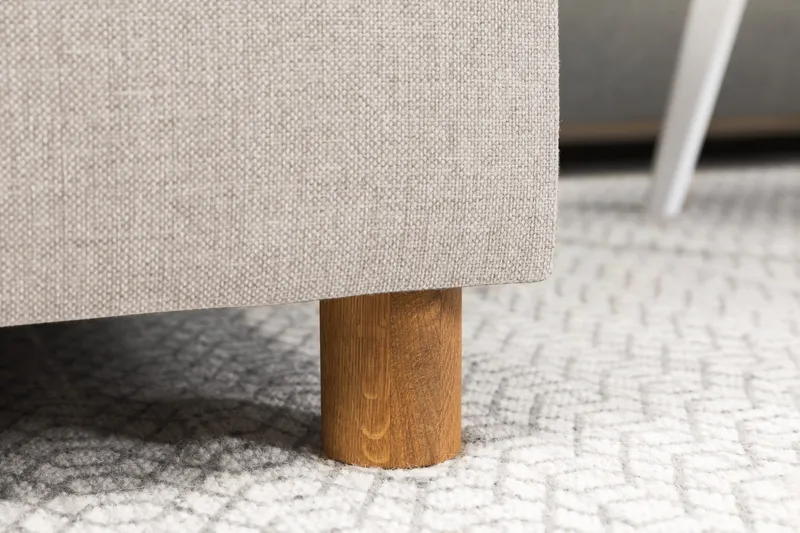 Crazy 6-sits Högervänd U-formad XX-Large Soffa med Divan och Schäslong i Tyg - Beige - Möbler - Soffa - U-soffa