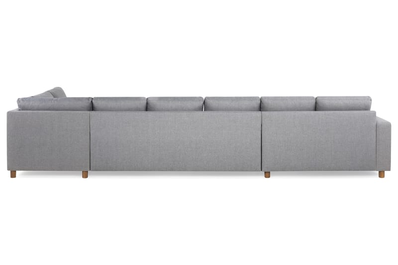 Crazy 6-sits Högervänd U-formad XX-Large Soffa med Divan och Schäslong i Tyg - Grå - Möbler - Soffa - U-soffa