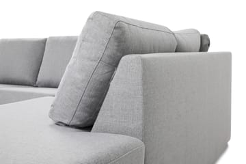 Crazy 6-sits Högervänd U-formad XX-Large Soffa med Divan och Schäslong i Tyg - Grå - Möbler - Soffa - U-soffa
