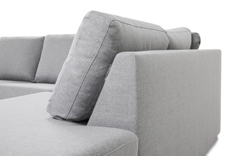 Crazy 6-sits Högervänd U-formad XX-Large Soffa med Divan och Schäslong i Tyg - Grå - Möbler - Soffa - U-soffa