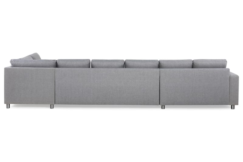 Crazy 6-sits Högervänd U-formad XX-Large Soffa med Divan och Schäslong i Tyg - Grå - Möbler - Soffa - U-soffa