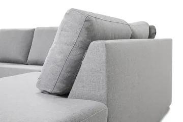 Crazy 6-sits Högervänd U-formad XX-Large Soffa med Divan och Schäslong i Tyg - Grå - Möbler - Soffa - U-soffa